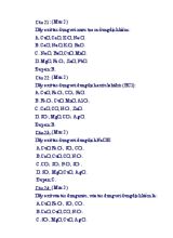 Đề cương ôn tập hóa học lớp 9 học kì 1